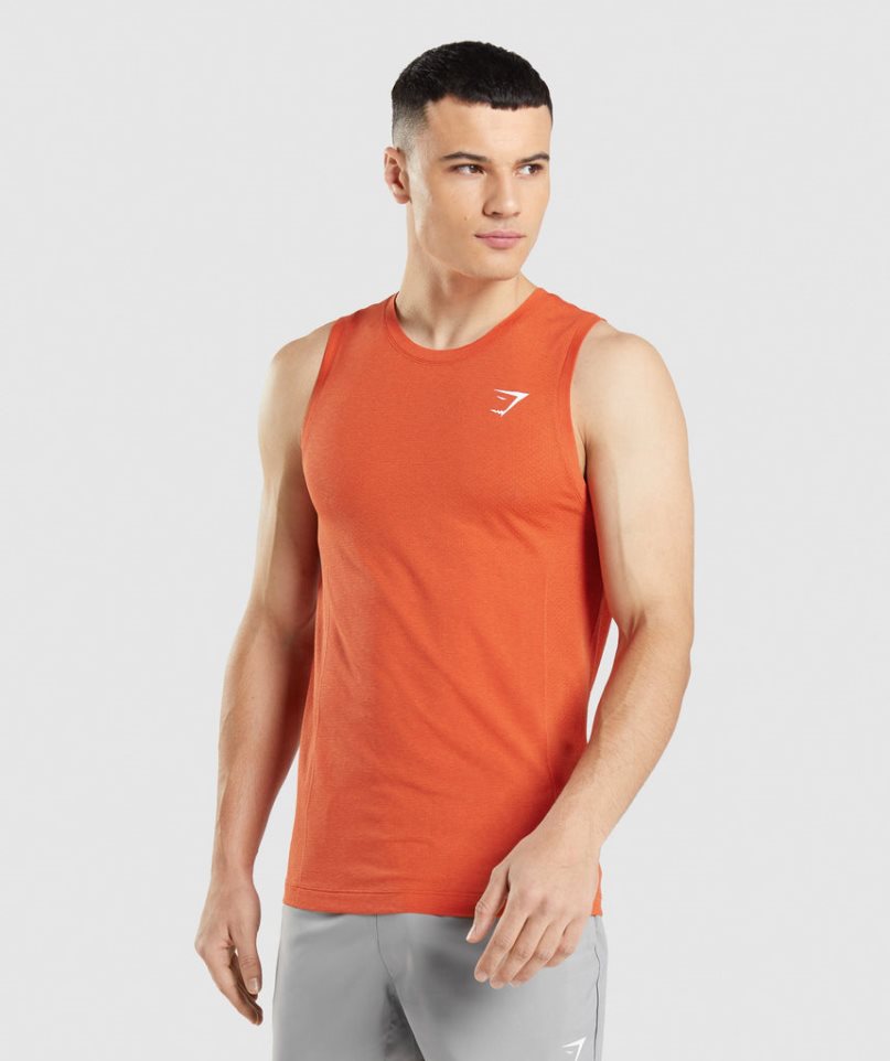 Podkoszulki Gymshark Vital Seamless Light Męskie Pomarańczowe | PL 257EDY